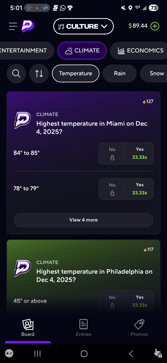 DrawbackBeats's tweet photo. California has officially been hit with peak gambling. Thank you @PrizePicks now I can bet on the weather https://t.co/Oh09NnUoPE