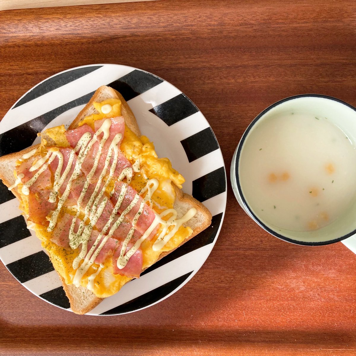 base23231's tweet photo. 今日の朝ごはん🍞朝のマヨネーズは美味い😋#おうちごはん #節約料理 #料理好き #自炊 #ひとり飯 https://t.co/zC8fhDmAuV