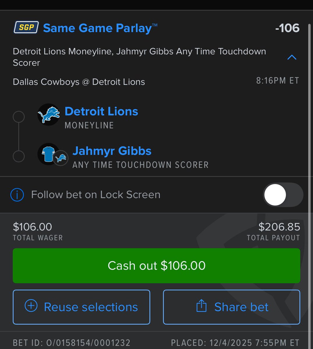 Detroit Lions statement game tonight. Cowgirls luck runs out 👀 Public hammering Cowboys but line moved Detroit -3.5