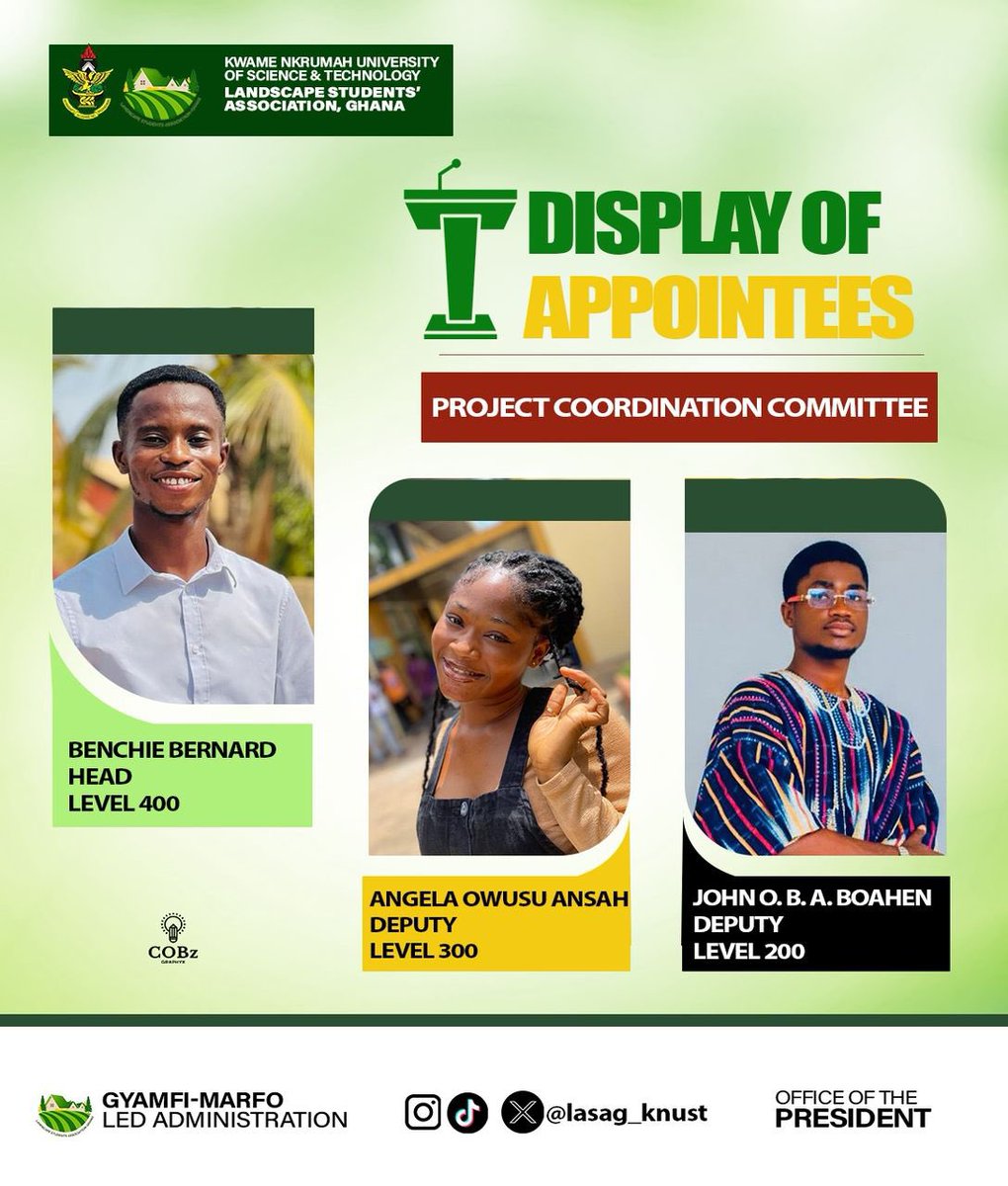 lasag_knust's tweet photo. Congratulations on your appointment. Serve well!

🔰WeCreateItYouLiveIt 🔰 https://t.co/vAqw06KWxs
