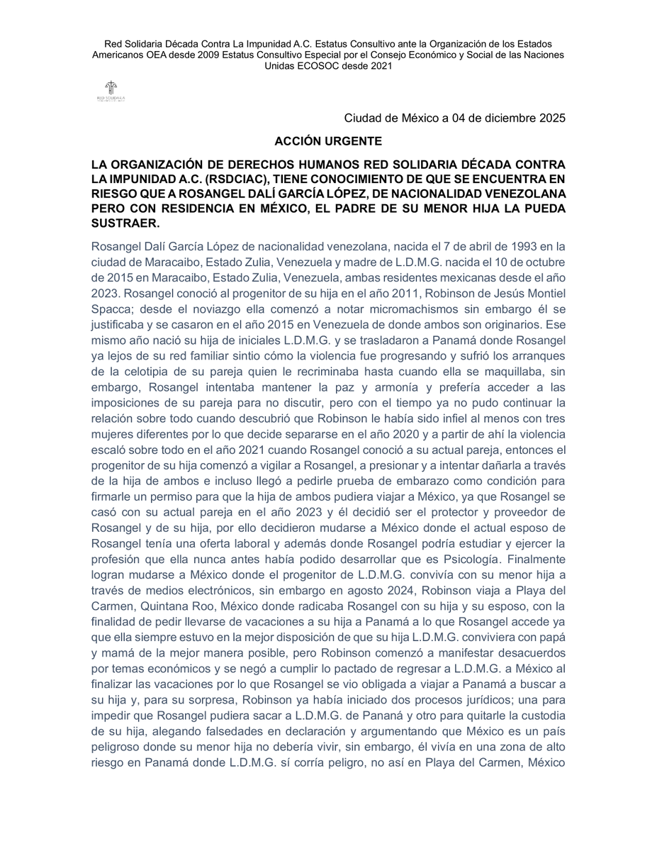 Red Solidaria Década Contra la Impunidad AC tweet media