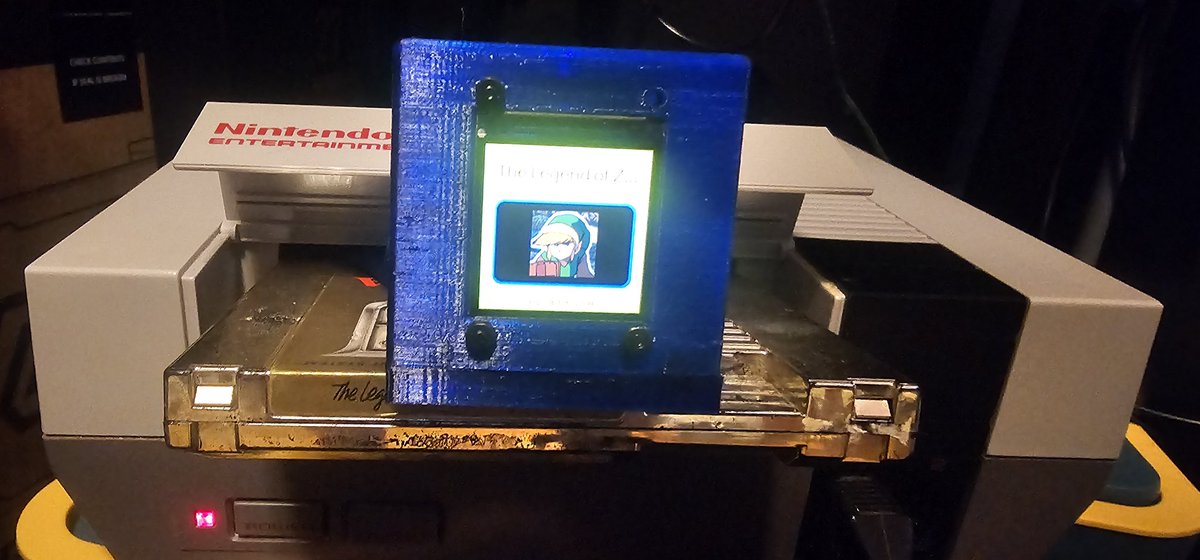 FmFuhcazz's tweet photo. Got the #retroachievements to NES adapter working! Cheevos on OEM! :) such a fun project. Unfortunately I stripped a screw on case so had to tape it back together :0 https://t.co/eWUI0X4lla