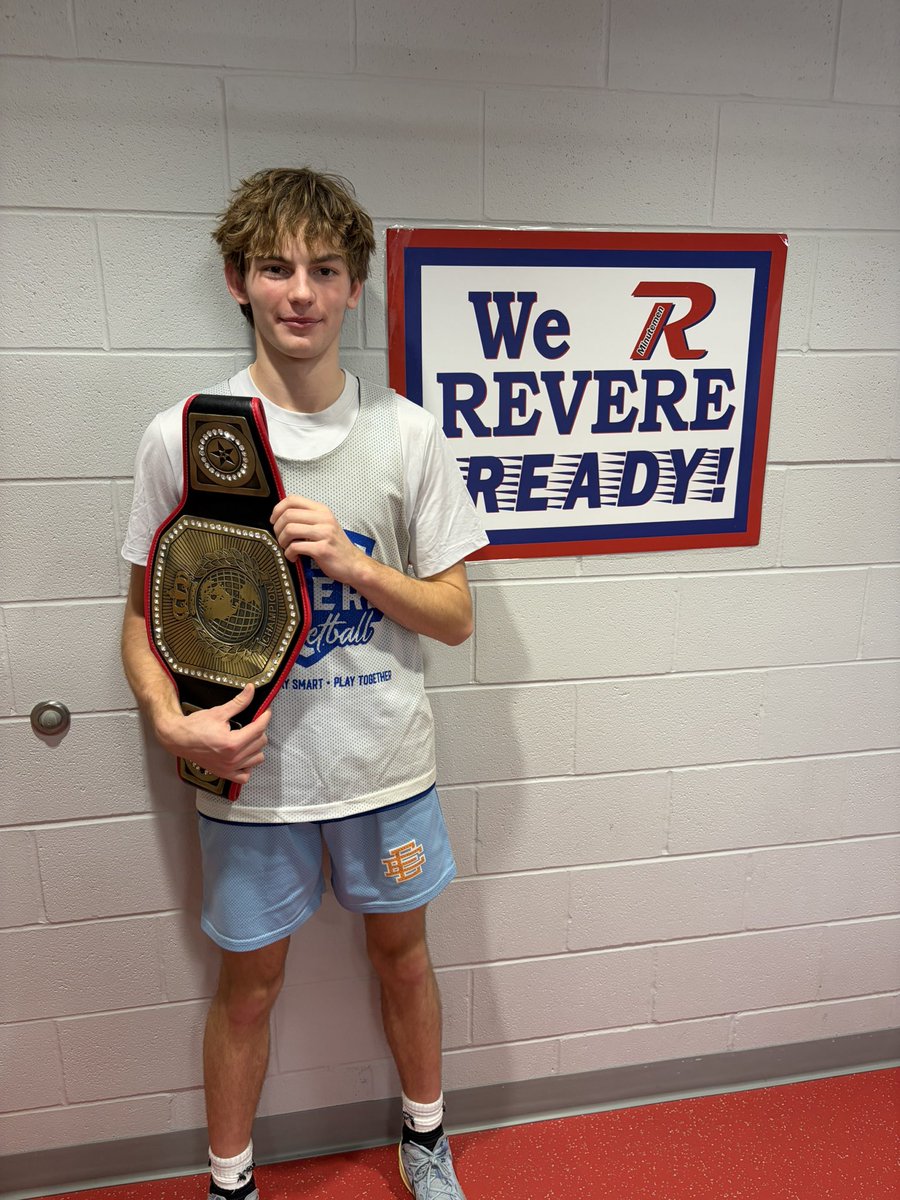 Congrats to Will Wells on earning The Defensive Champion Belt in a win against Akron East!