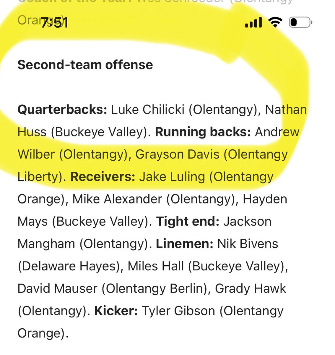 Proud and honored to be recognized as Second Team All-County (Offense)! 🏈

<a href="/OHSBravesFB/">Olentangy Braves FB</a> <a href="/CoachBart11/">Wade Bartholomew</a> <a href="/GregFrey15/">Greg Frey</a> <a href="/jd49997/">D1JasonD</a>
