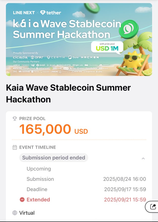 ChiMinh_fx's tweet photo. Kaia’s hackathon proved one thingreal innovation thrives on stablecoins like $USDT. Shoutout to Senja—permissionless lending is the future. Builders > buzz. #KaiaChain #DeFi https://t.co/xsfp0itpdC