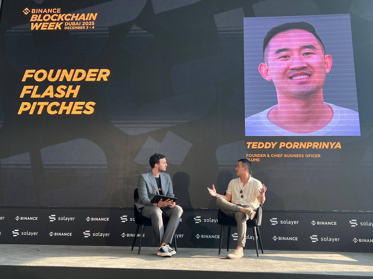 TrietC0's tweet photo. 🔥 Day 2 momentum at #BinanceBlockchainWeek
Plume is doubling down on bringing RWAfi to the global stage — deeper conversations with founders, nonstop ecosystem connections, and a packed schedule ahead.
From Dubai to the world, real-world assets are becoming the next major liquidity wave. And Plume is right at the center of it. 🚀
#PlumeNetwork #RWAfi #DeFi #Web3 #BlockchainWeekDubai
@plumenetwork $Plume
