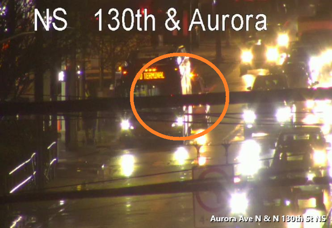 사고 구간! 버스 정체 주의