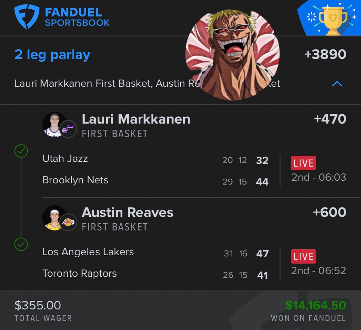 $500 TO SOMEONE WHO LIKES+RT💕

The only first basket play I ran today too 🤩Cashed the RR for the free 🎸

Get all plays $11 VIP⬇️
dubclub.win/r/p/pri-vhnge/…
