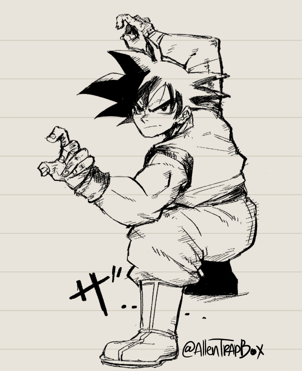 Had Japanese class today and had to talk about the person I admired as a child, so talked about the GOAT.
Also drew Goku for the first time in years i think