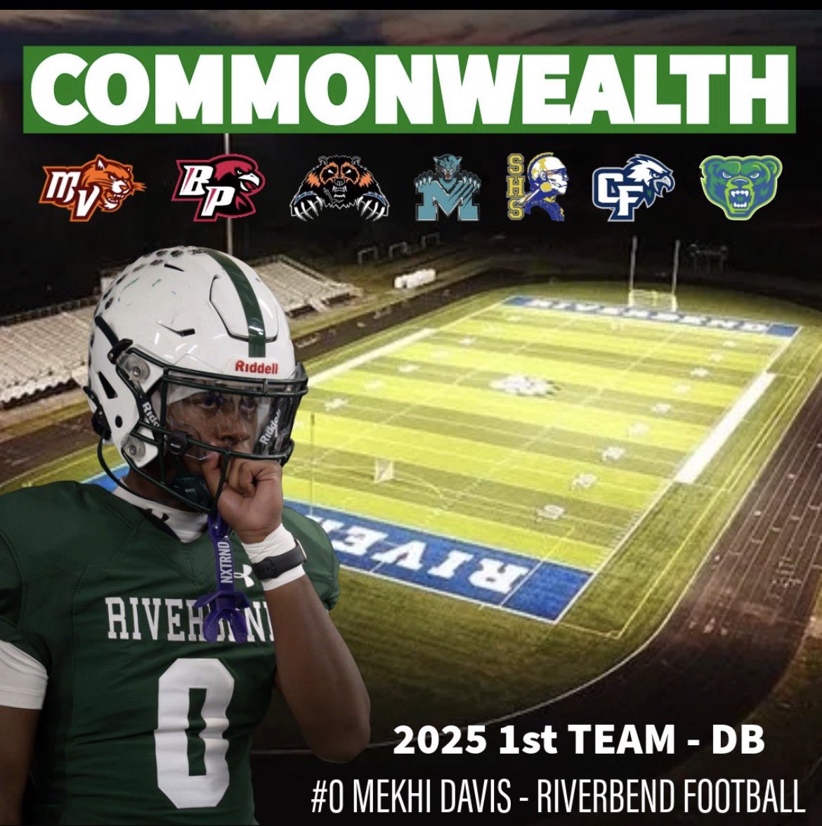 Blessed to be named first team all region /district db I want to thank all my teammates and coaches 
Other awards 
HM-WR
2nd team-PR
2nd team-KR
<a href="/RHSBears_FB/">Riverbend Football</a> <a href="/CoachJSharon/">Coach Sharon</a> <a href="/CoachD_Ashton/">Delonte Ashton</a> <a href="/coachwebb804/">Coach Webb</a> <a href="/Action_Speed_Tr/">Action_Wallace 💨</a> <a href="/RocCarmichael/">Roc Carmichael</a>