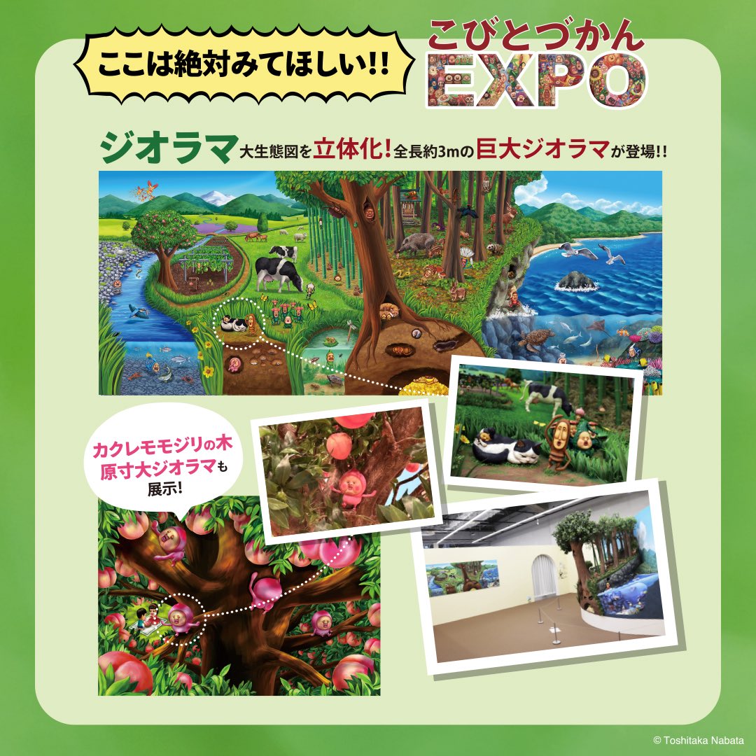 kobitodukan's tweet photo. 【愛知県】12/19（金）より名古屋PARCOにて「#こびとつかんEXPO」を開催いたします！
全長約3メートルの「巨大ジオラマ」や「カクレモモジリの木」などの展示や、フォトスポット、グッズが充実！
見て、撮って、体験して、買って楽しむ"こびとづかんまみれ"のここでしか体験できない特別なイベントです。

【開催日時】
2025/12/19(金)〜2026/1/12(月・祝)
（※12/31・元旦は休館）

【開催場所】
名古屋PARCO南館10階 イベントスペース

【入場料】
大人（13歳以上）800円 
子ども（3〜12歳）500円（各税込）
2歳以下無料
※物販コーナーへの入場は無料。

詳細は #こびとづかん 公式サイトにてご確認ください。
https://t.co/yiClvgmz5O