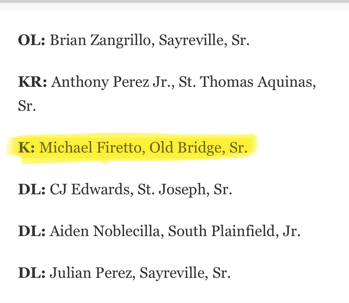 Michael Firetto tweet media