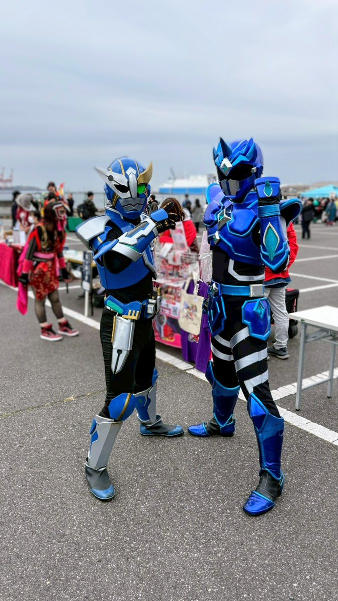 #2025日本ローカルヒーロー祭 
文房記甲ファルベさんと青組撮影🔷