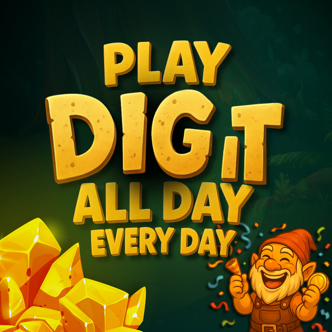DigItGoldGame's tweet image. Spin the reels. Stack the Ore. Chase the gold.
Every tap in Dig It moves you closer to turning your $NUGS into real gold-backed rewards – are you playing just for points, or are you here to Play For Gold?​
Drop a 🔔 if you’re already mining, tag a squadmate who’s sleeping on…