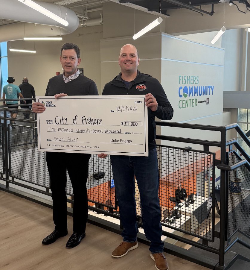 MarkLabarr's tweet image. The City of @FishersIN earned more than $177,000 in incentives and rebates from energy efficiency improvements built into recently constructed facilities. These rebates are available to businesses through Duke Energy’s Smart$aver program. More info here duke-energy.com/Business/Produ…