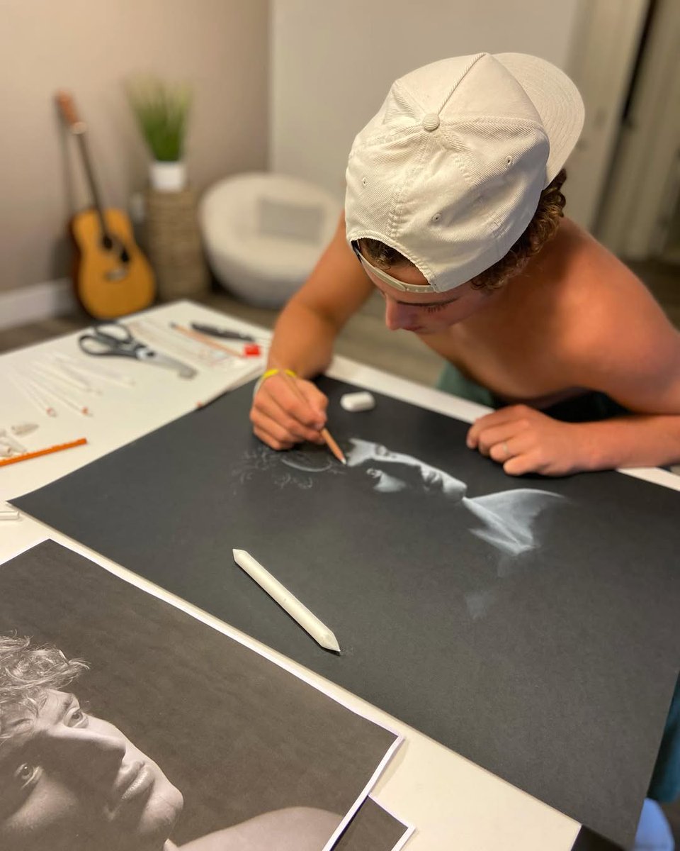 BlakeBaison's tweet photo. Signing some promo posters ahead of the “Glad That You’re Here” release. Wowzers! It’s really happening. 🩵 

Pre-save/add: https://t.co/wxMV8egmNj https://t.co/w3yEWKLRn6