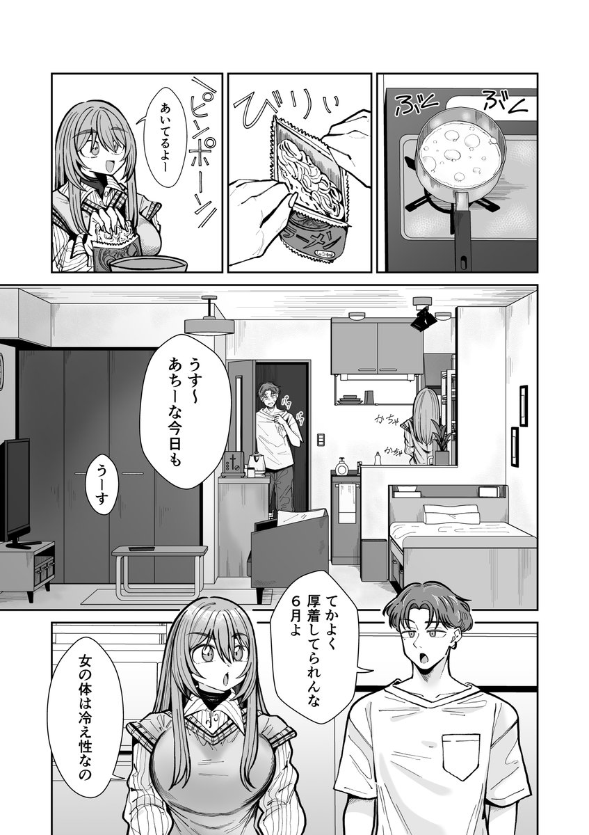 女体化したら友人がやたら家に来る(1/7) 