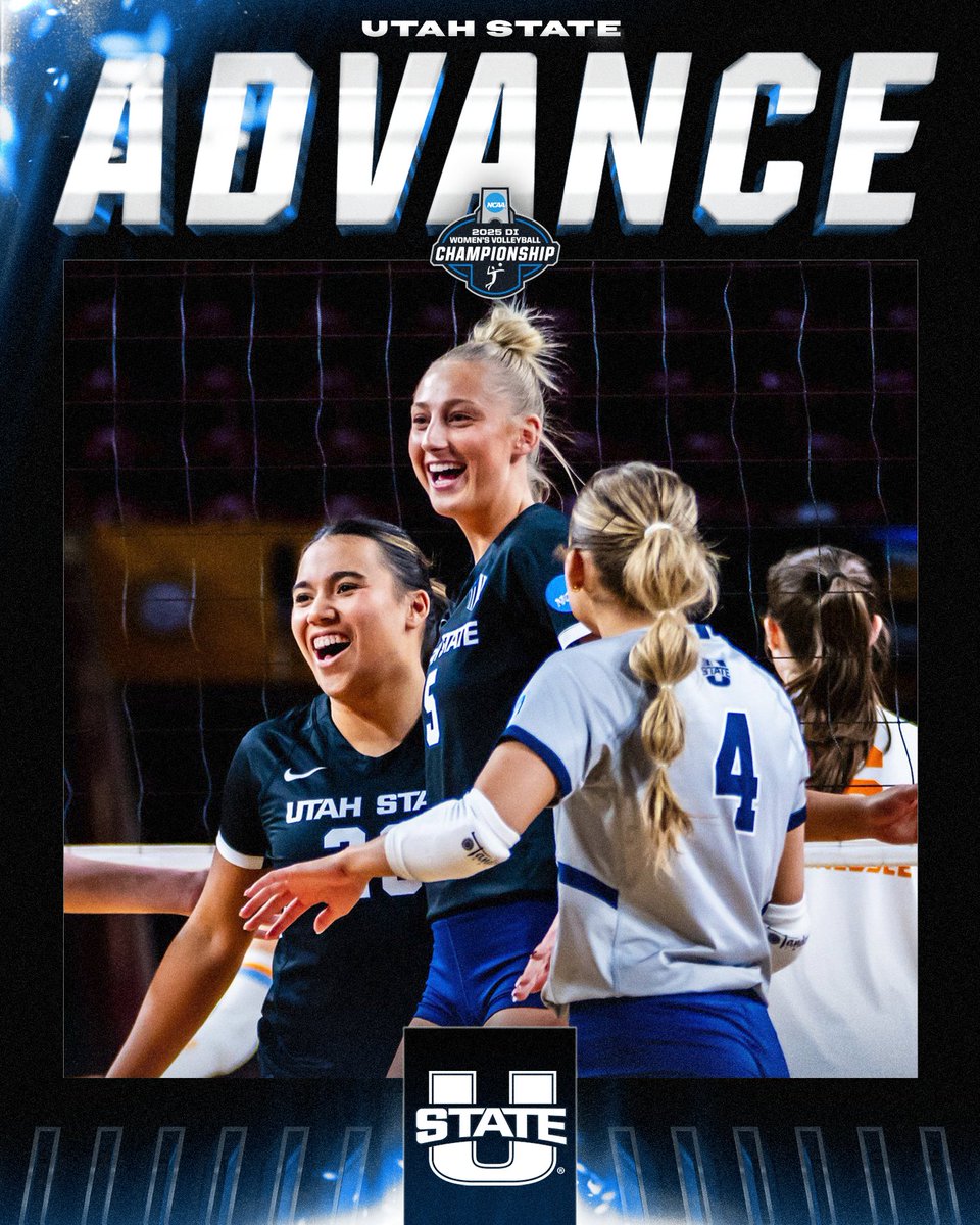 SEE YOU IN THE SECOND ROUND <a href="/USUVolleyball/">USU Volleyball</a> 🥳

Utah State gets the 3-2 win over (7) Tennessee to advance to the second round!

#NCAAWVB
