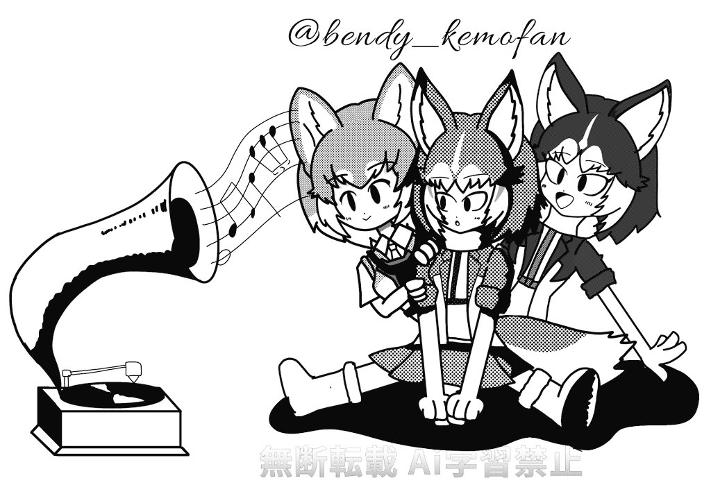 前回のイエイヌちゃん絵にシバイヌ、シベハスを追加しました！
#けものフレンズ