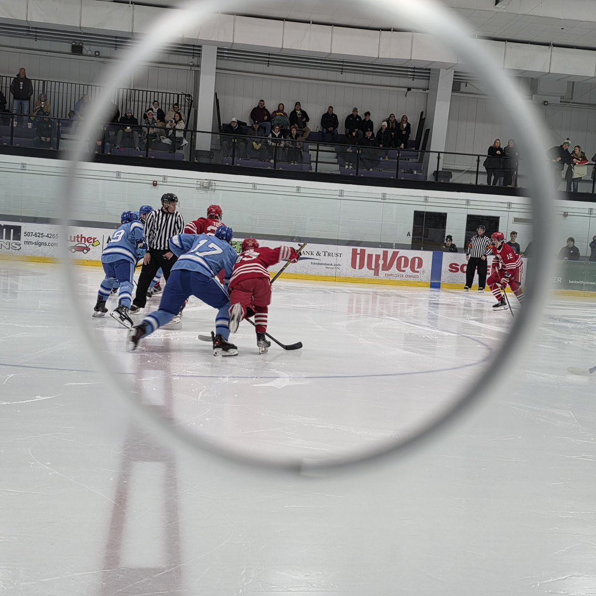 Obligatory #GlassHole puck drop <a href="/scarlet_hockey/">Mankato West Hockey</a> vs Bloomington Jefferson Jaguars