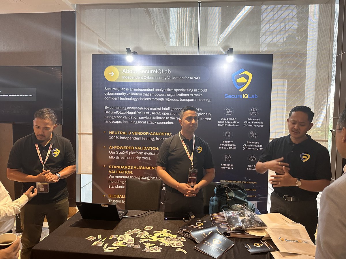 SecureIQlab's tweet photo. Day 2 of #AVAR2025 is a GO!  Stop by the SecureIQ Lab booth and let's talk GenAI validation! https://t.co/bUDYqa3Ewd