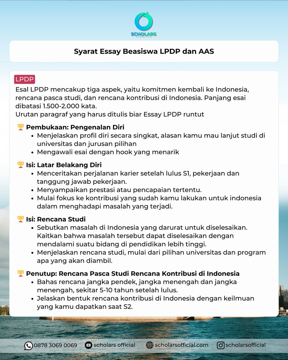 scholars_ig's tweet image. Battle beasiswa dimulai!
LPDP vs AAS
sama-sama bergengsi, sama-sama fully funded, tapi dengan benefit yang menggunung
Pertanyaannya: mana yang lebih valuable untuk masa depanmu? 🎓🔥
#battlebeasiswa #lpdp #aas #beasiswas2 #beasiswas3 #fullyfunded #studyabroad #scholarship