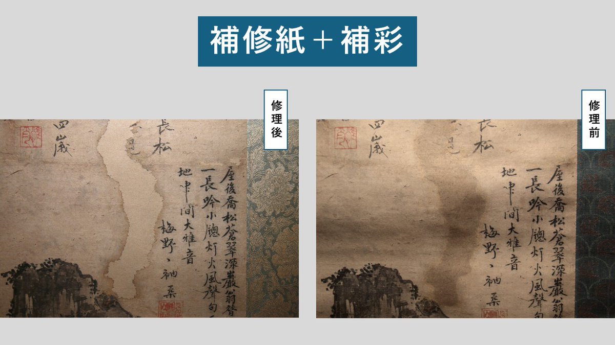 静嘉堂文庫美術館 #未来の国宝 展(後期)では、修理後初公開＆1970年