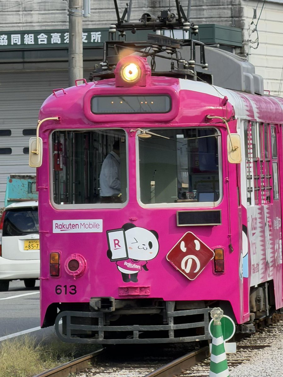 高知県と香川県で #お買いものパンダ のラッピング電車が走行中