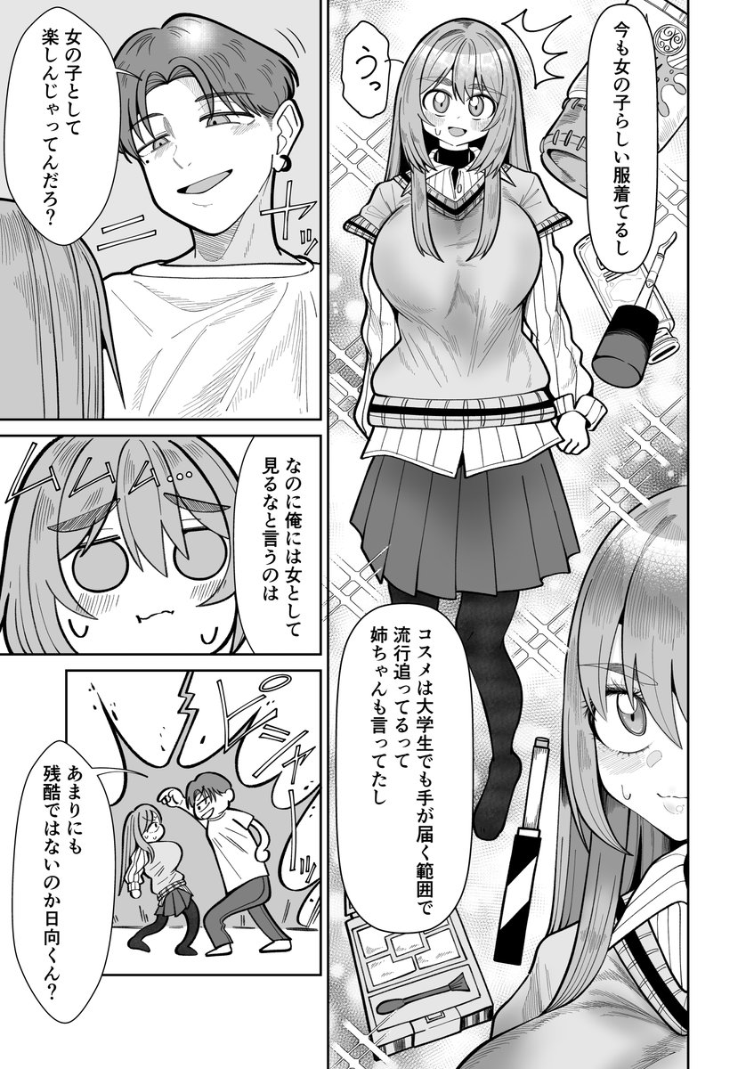 女体化したら友人がやたら家に来る(4/7) 