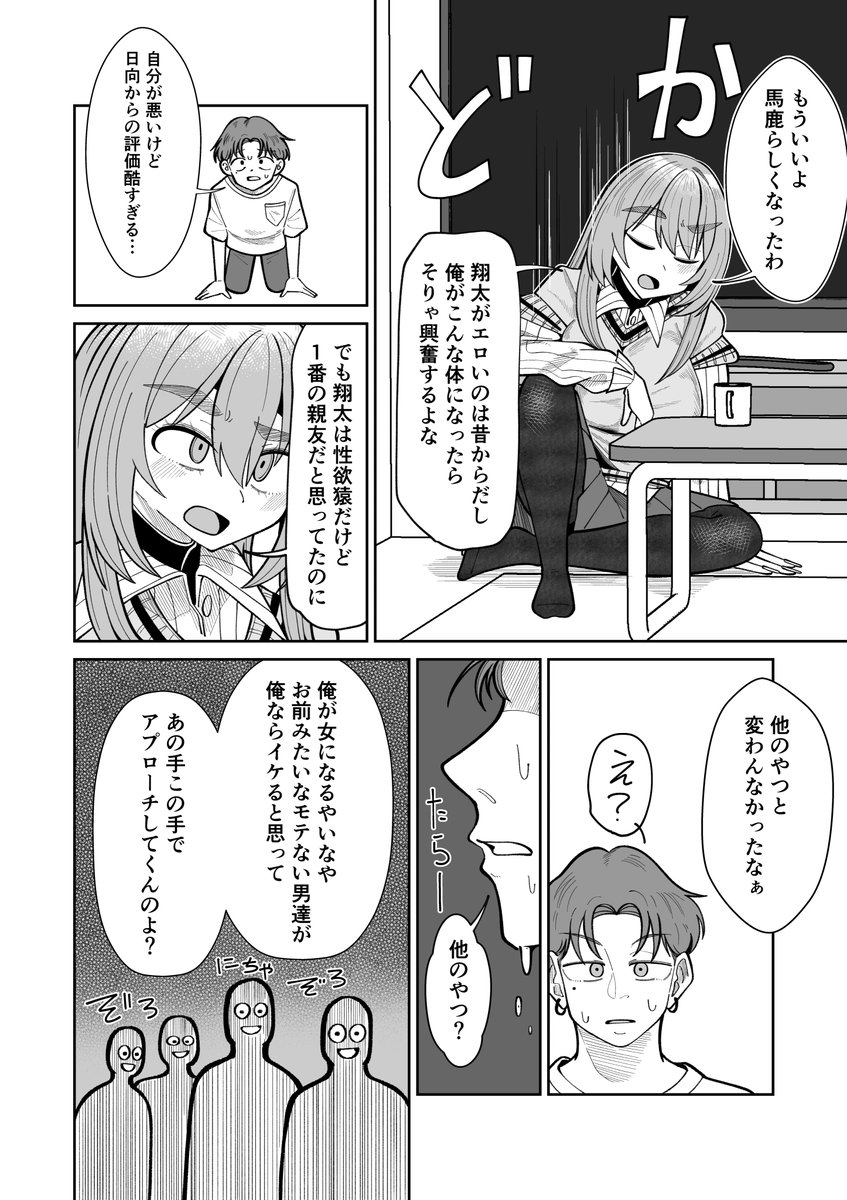 女体化したら友人がやたら家に来る(6/7) 