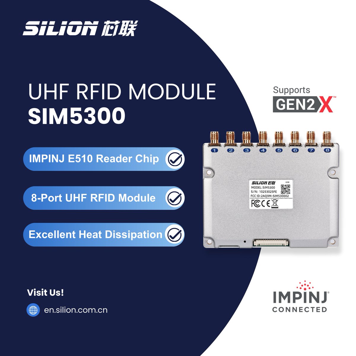 Introducing the 𝐒𝐢𝐥𝐢𝐨𝐧 𝐓𝐞𝐜𝐡'𝐬 𝐔𝐇𝐅 𝐑𝐅𝐈𝐃 𝐌𝐨𝐝𝐮𝐥𝐞 𝐒𝐈𝐌𝟓𝟑𝟎𝟎.
Visit us!
en.silion.com.cn

#uhfrfidmodulesim5300 #rfidtechnology #rfidsolutions #RAINRFID #rfidmodules #siliontech #rfidreader #RFID #UHF #IoT #Logistics #SupplyChain #E510 #impinj