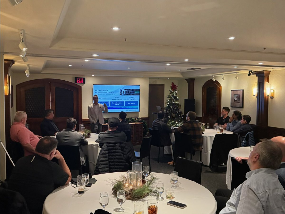 StephenWagner7's tweet image. Just wrapped up the @HPE sponsored Calgary @WorldofEuc local meet up! Huge hit, great venue, and amazing presentation on HPE Morpheus, VME, and Storage!

#WorldOfEUC #VDI #HPE #VDI #YYC