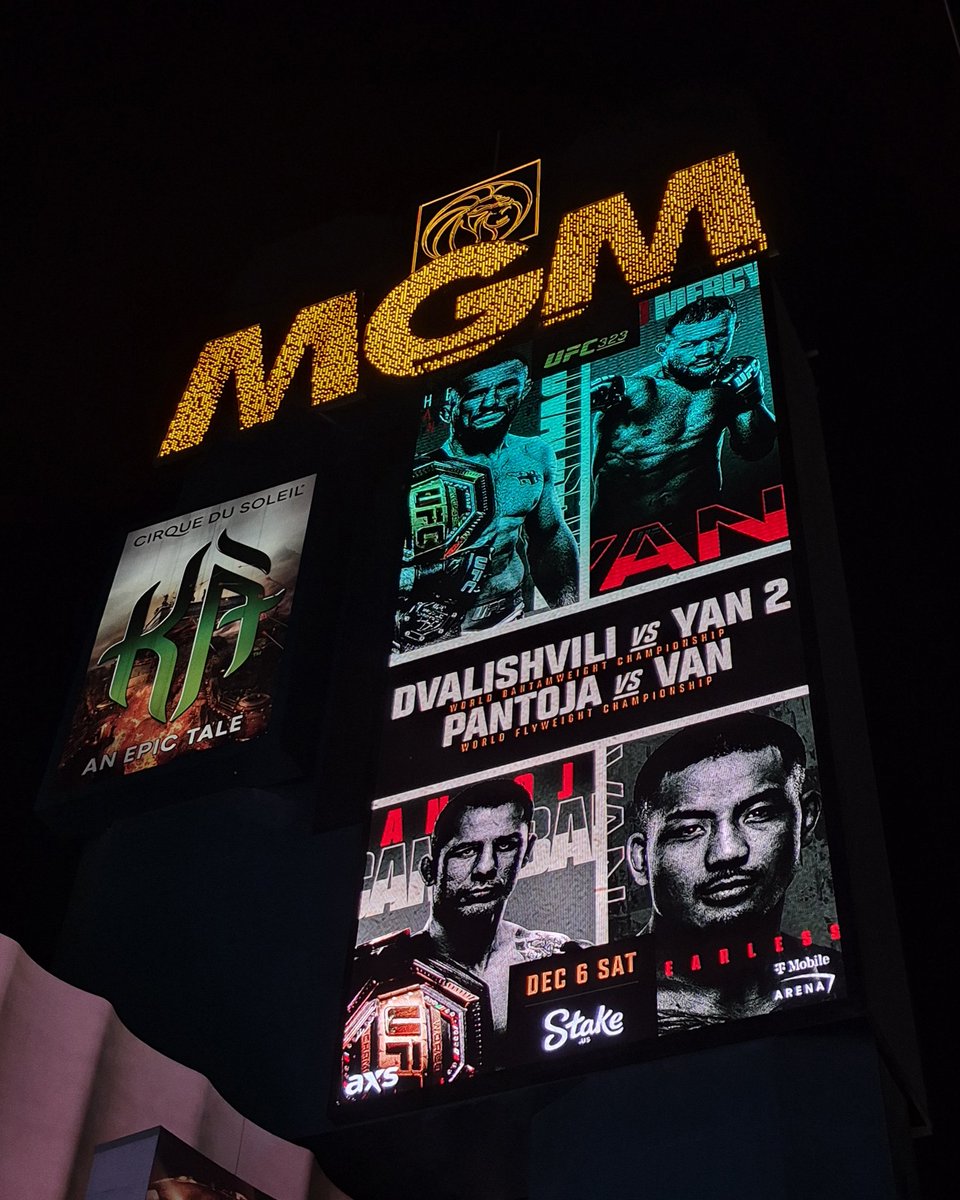 Let's go!  And Still ✨️🇬🇪✨️  ✨️🇧🇷✨️
<a href="/ufc/">UFC</a> #UFC323 <a href="/TMobileArena/">T-Mobile Arena</a> 
#LasVegas <a href="/danawhite/">danawhite</a> <a href="/MGMGrand/">MGM Grand Hotel</a>