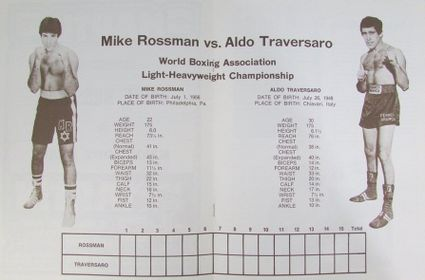 20thCentBoxIMM's tweet image. Tale of the Tape, and a scorecard for Mike Rossman's first defense of the WBA Light Heavyweight Championship, on December 5, 1978, against Aldo Traversaro of Italy.

Traversaro was 44-2-6 coming in and, despite a TKO11 win over Bunny Johnson for the EBU Light Heavyweight Title,…