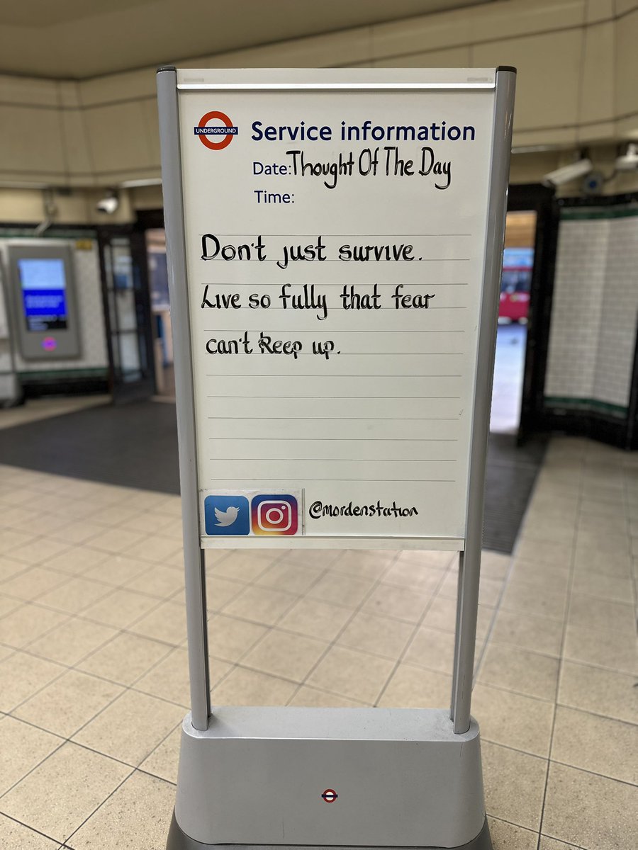 Friday 5th December 2025 Thought Of The Day From Morden Underground Station