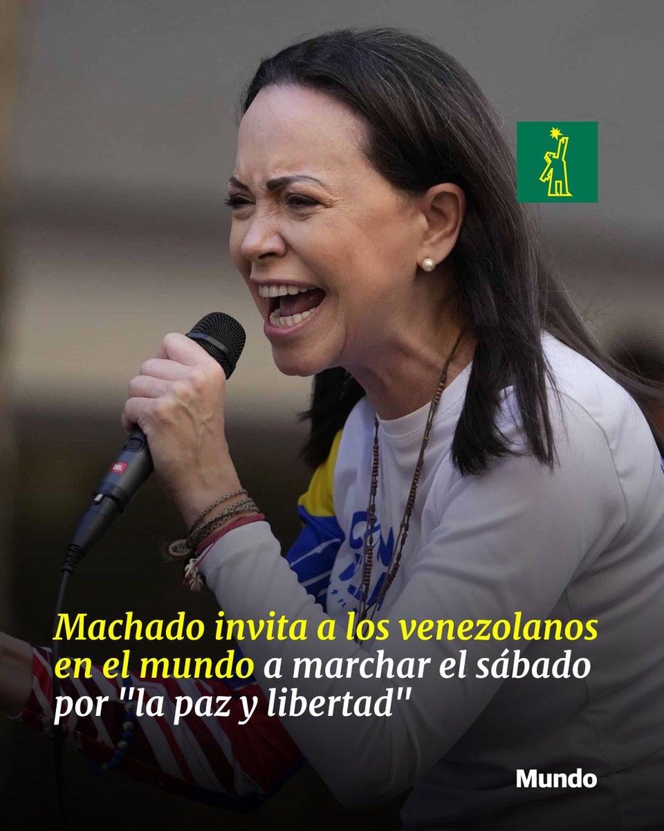 DiarioLibre's tweet photo. 🌐 | #MundoDL | "Nos vemos este próximo sábado, 6 de diciembre, y ese día el mundo va a saber por qué el Nobel es nuestro", afirmó
🔗https://t.co/gSIOnuFHys
#DiarioLibre #Noticias #VenezolanosEnElMundo #PazYLibertad #Nobel #VenezuelaHoy https://t.co/qJMv0u1Wbu