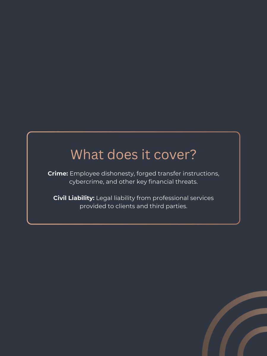 theliabilityco's tweet image. Crime &amp;amp; Civil Liability cover is designed for financial institutions, banks, and asset managers to safeguard clients’ assets and peace of mind.

Exclusively available through licensed brokers. Connect now to offer this essential protection before year-end.

#LiabilityCover