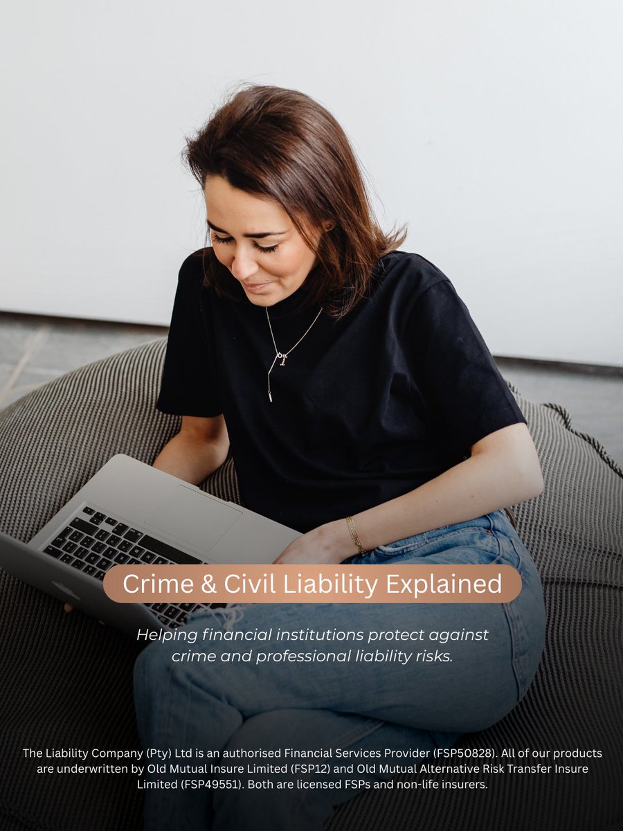 theliabilityco's tweet image. Crime &amp;amp; Civil Liability cover is designed for financial institutions, banks, and asset managers to safeguard clients’ assets and peace of mind.

Exclusively available through licensed brokers. Connect now to offer this essential protection before year-end.

#LiabilityCover