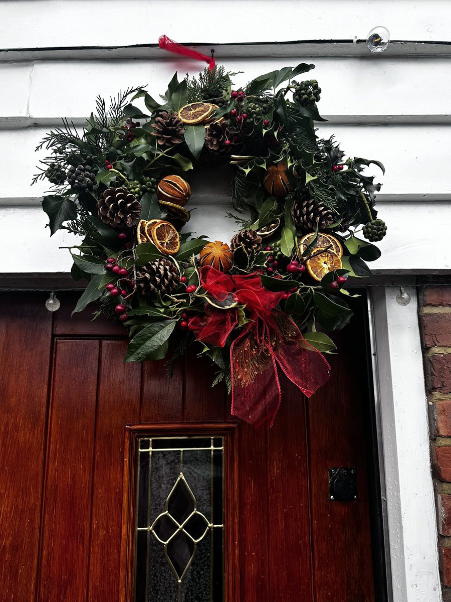 Good morning friends. Had a great time wreath making at Great Dixter yesterday. Having made one last year made it so much easier. Today I’m out for lunch &amp; this evening is the village Christmas Capers which I would normally attend but the weather looks to be disgusting.