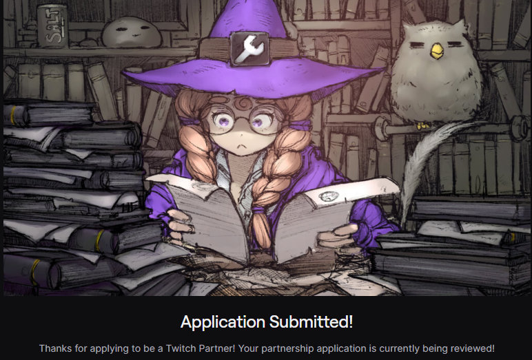Application has been submitted!! I want to thank everyone for the support!! I will continue the push incase it gets rejected. I will see y'all tomorrow around 8pm PST #partnerpush