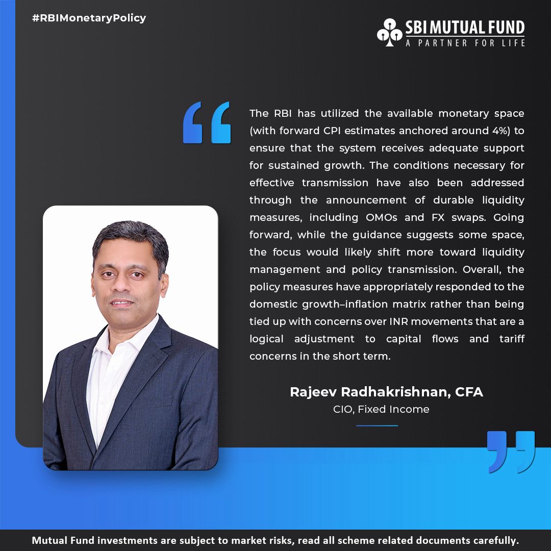 SBIMF's tweet image. Insights on #MonetaryPolicyCommittee: Rajeev Radhakrishnan, CIO-Fixed Income, SBI Mutual Fund

#SBIMF #RBIMonetaryPolicy