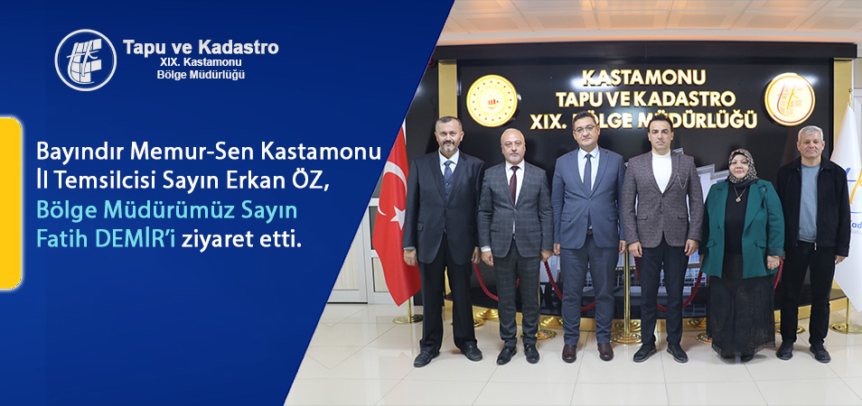 Bayındır Memur-Sen Kastamonu il temsilcisi Erkan ÖZ ve beraberinde il yönetimi ile birlikte, Bölge Müdürümüz Sayın Fatih DEMİR'e ziyarette bulunmuşlardır.
tkgm.gov.tr/kastamonu-bm/z…
