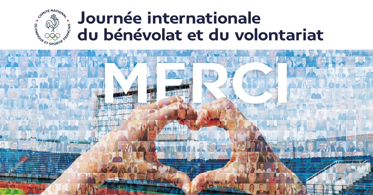 [#Engagement]
À l’occasion de la Journée internationale des bénévoles et volontaires, au nom de tout le mouvement sportif, le #CNOSF remercie les 3,5 millions de bénévoles qui s’investissent chaque jour dans les clubs et associations sportives et font vivre le sport partout en