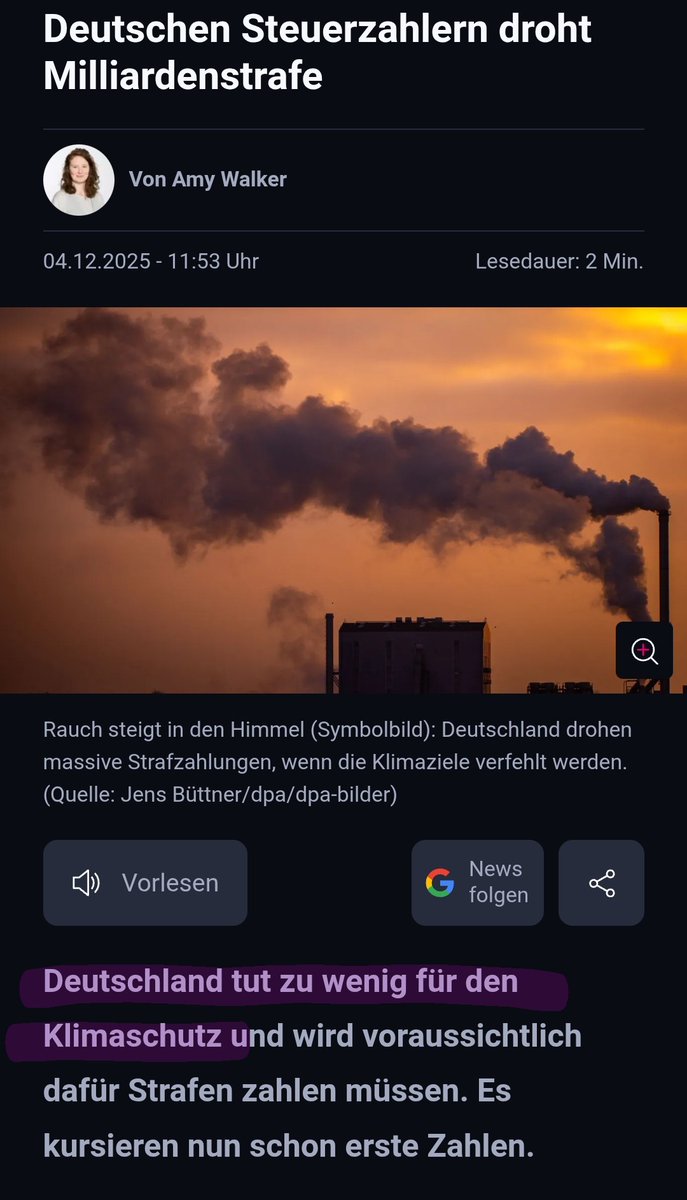Deutschland tut nicht zu wenig für den Klimaschutz. Deutschland hat durch den #Atomausstieg die Bemühungen zur CO2-Reduktion regelrecht sabotiert!
Die Strafen wären daher mehr als berechtigt.