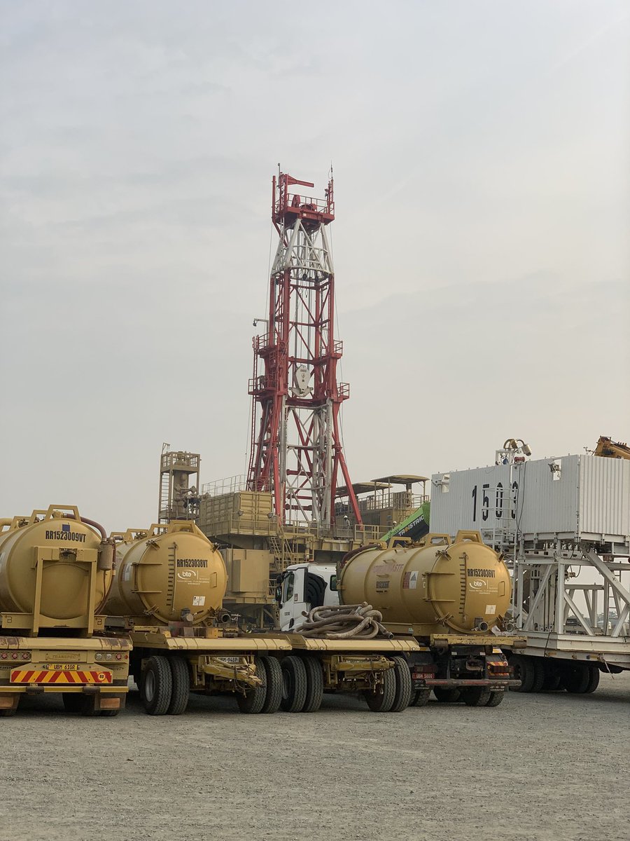 heath256's tweet photo. It’s been rush hour the past couple of days putting up this oil drilling rig, massive thanks to the team for the teamwork! Over 80% progress with drilling likely to commence soon on the new well pad KAS-02!
#journey_to_first_oil
#oil_and_gas https://t.co/KbnX27fuuv