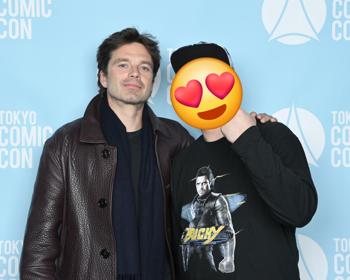 セバスチャン・スタンの写真撮影終わったぁ～❗ ヤバい…生のセバスタ