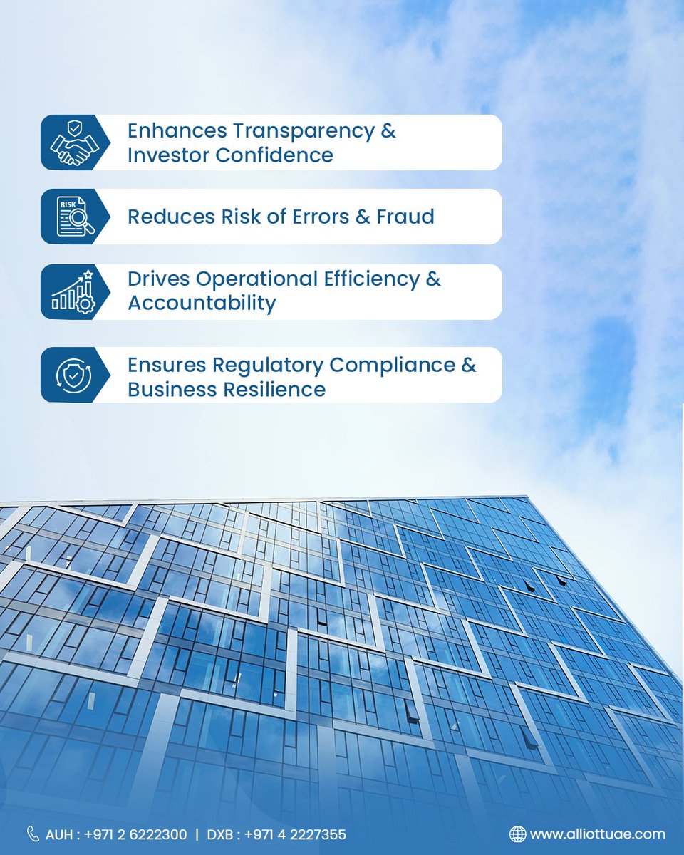 ICFR in 2026: Building Trust Through Strong Financial Controls
From enhanced transparency to stronger compliance, ICFR is no longer an option, it’s a business essential.

🌐alliottuae.com

#ICFR #FinancialReporting #RiskManagement #Compliance #CorporateGovernance