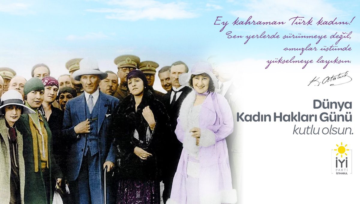 Gazi Mustafa Kemal Atatürk liderliğindeki Türkiye Cumhuriyeti Devletimizin 5 Aralık 1934 günü kahraman Türk kadınlarına “Seçme ve Seçilme Hakkı” tanıyarak tüm dünyaya örnek olduğu #5AralıkDünyaKadınHaklarıGünü kutlu olsun.