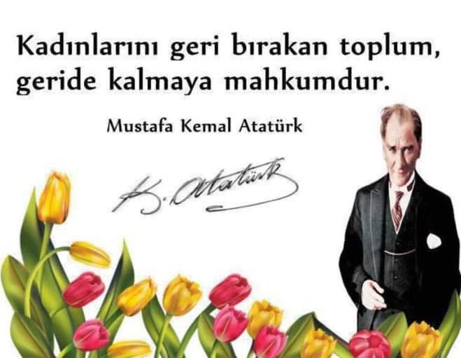 Bugün; 
Türk kadınına seçme ve seçilme hakkının verilmesinin 91. Yıldönümü🙏🏻
...
Mustafa Kemal başımıza gelebilecek en büyük şans...Onur gururdur..✨️
Sayende dimdik Cumhuriyet Kadınıyım Atam💎🧡
#SeçmeSeçilmeHakkı