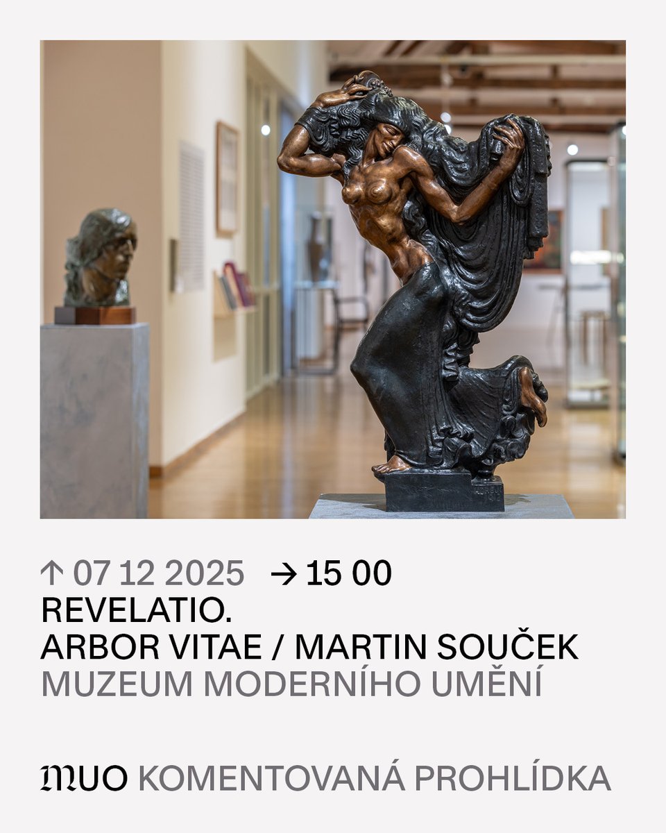 muzeumumeni's tweet photo. Zveme vás do Trojlodí Muzea moderního umění na komentovanou prohlídku výstavy Revelatio. Arbor vitae / Martin Souček. S kurátorkou Olgou Škrabal Staníkovou se ponoříte do sbírky básníka Martina Součka. #MUO #Olomouc #Revelatio #KomentovanáProhlídka
👉🎟️ https://t.co/Z5j2CQaIJW https://t.co/4Wc3WoJy8Y